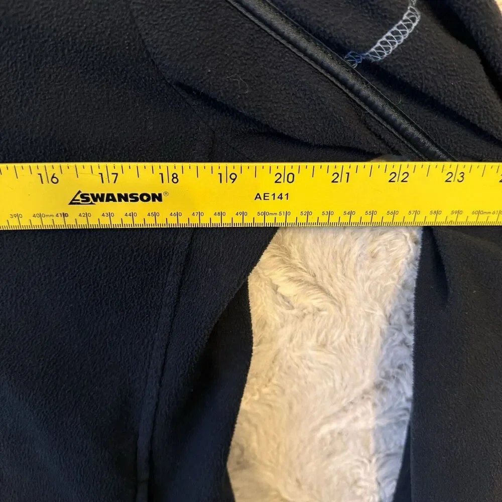 Nike Fleece Jacket Women XL Dark Blue‎ Full Zip Mock Neck Athleisure Pockets